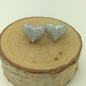 Cz earrings 13 mm by 11 mm